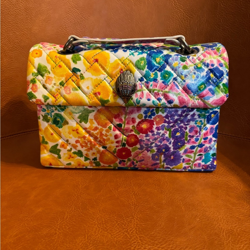 Kurt Geiger London Kensington Floral Couture leather quilted handbag